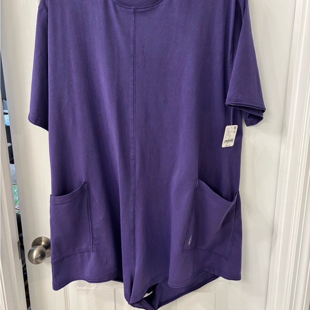 Vibrant Purple women  Short Sleeve romper